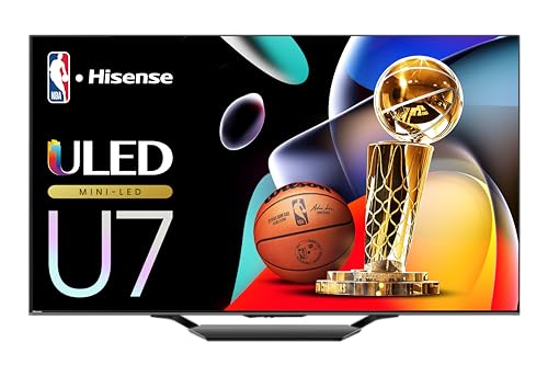 $600: Hisense 55-Inch Class U7 Series Mini-LED ULED 4K UHD Google Smart TV (55U7N, 2024 Model) at Amazon