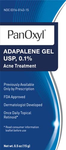 [S&S] $6.65: 0.5-Oz PanOxyl Adapalene 0.1% Leave-On Retinoid Gel Acne Treatment, 30 Day Supply at Amazon