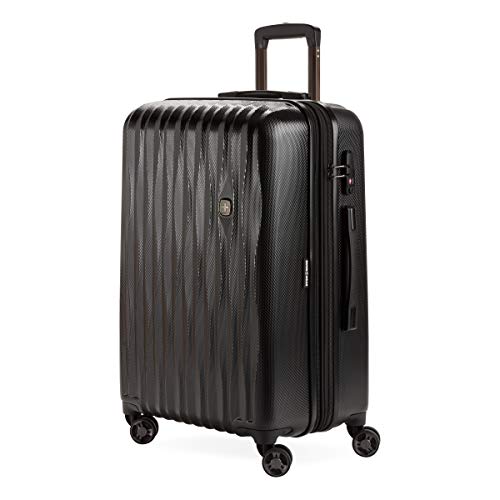 $59.51: 24-Inch SwissGear 7272 Energie Expandable Hardside Luggage With Spinner Wheels and TSA Lock, Black at Amazon