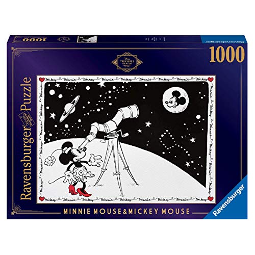 $18: 1000-Piece Ravensburger Disney Treasures from The Vault Puzzle (Minnie & Mickey Mouse) at Amazon