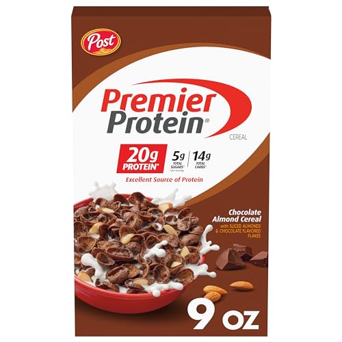 post premier protein chocolate almond cereal chocolatey protein cereal 11 oz box