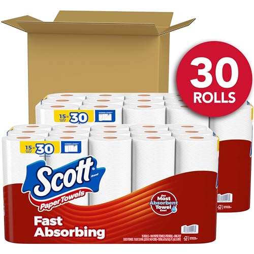 [S&S] $20.22: 30-Pack Scott Paper Towels at Amazon (67.4¢ each)