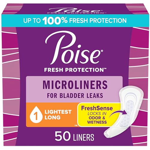 [S&S] $2.71: 50-Count Poise Daily Microliners, Incontinence Panty Liners (1 Drop Lightest Absorbency, Long Length) at Amazon