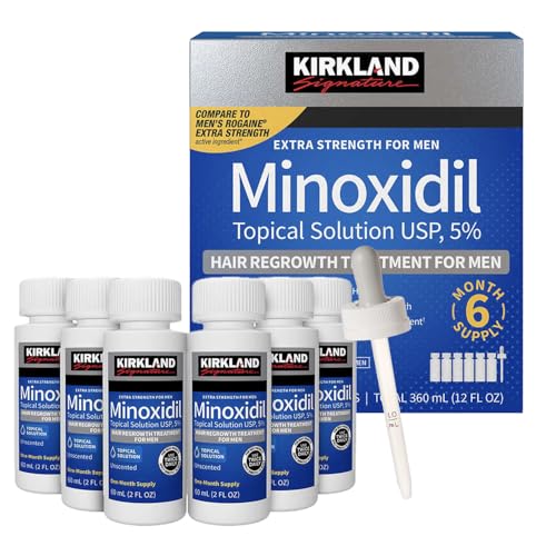 $18: 6-Pack 2-Oz Minoxidil Liquid Extra Strength Hair Regrowth Treatment for Men at Amazon