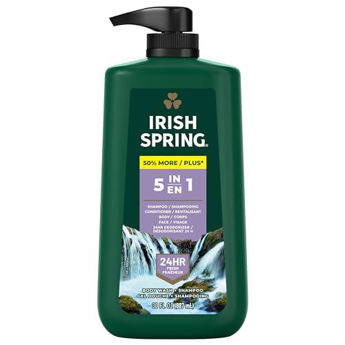 [S&S] $4.64*: 30-Oz Irish Spring 5 in 1 Body Wash for Men at Amazon