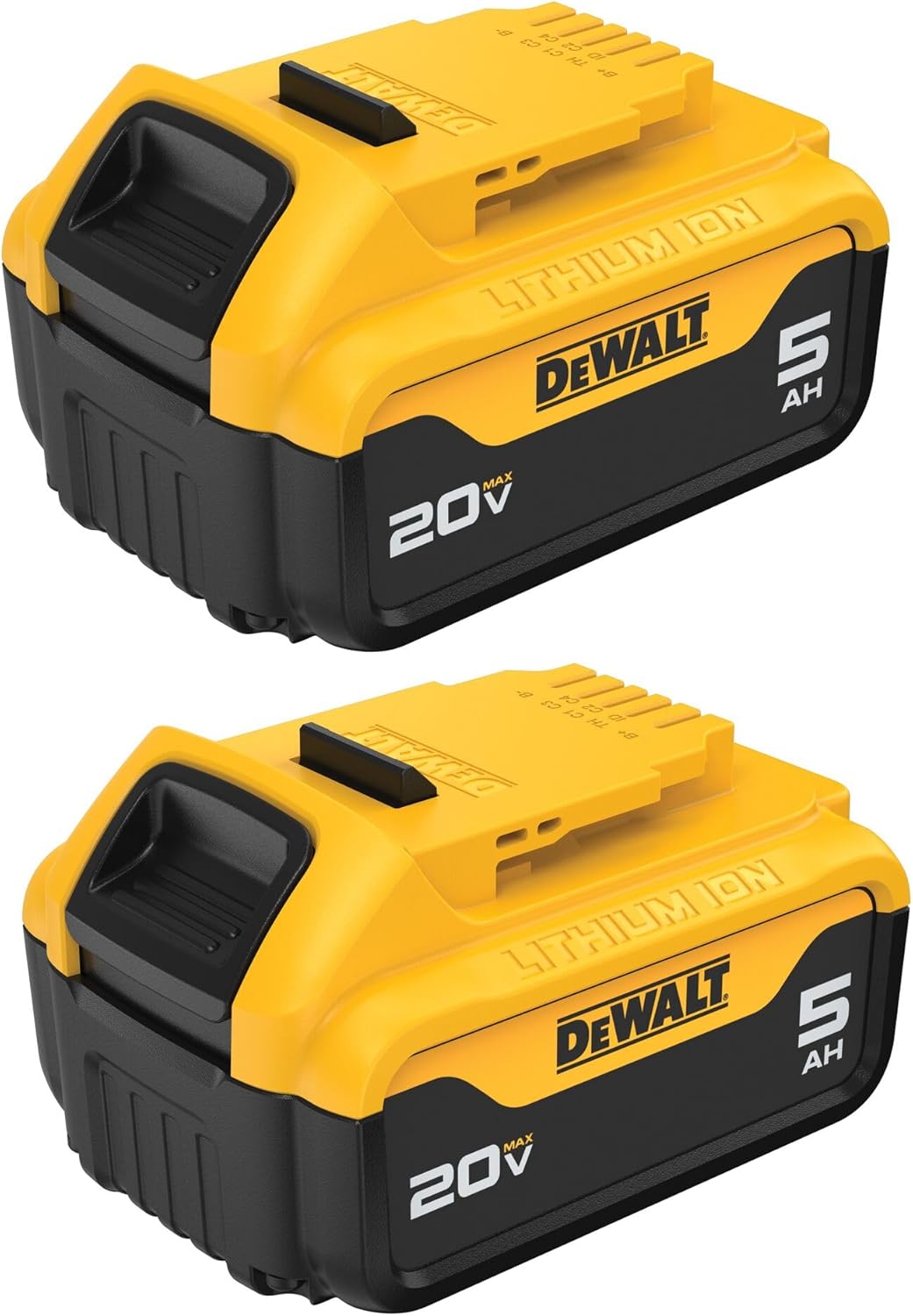 $95.20*: 2-Pack DeWalt 20V MAX XR Premium Lithium-Ion 5.0Ah Battery (DCB205-2) at Amazon