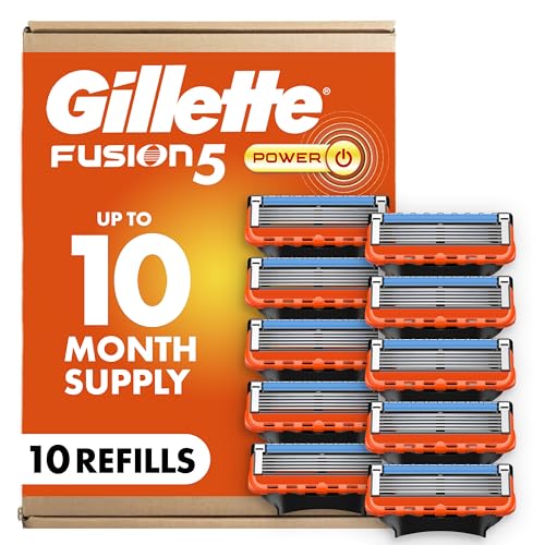 [SnS, AC, Prime] $19.49 | 10-Count Gillette Fusion5 Power Razor Blades for Men, 5-Blade Razor Refills at Amazon ($1.95 each)