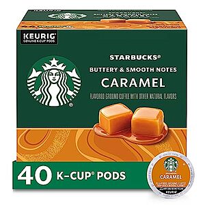 $  20.34 /w S&S: Starbucks K-Cup Coffee Pods, Caramel Flavored Coffee, (40 pods, 50.8¢/pod)