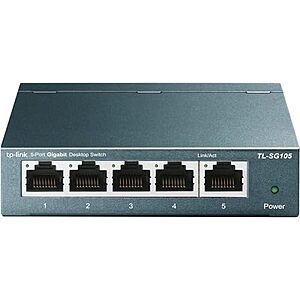 $  11.99: TP-Link TL-SG105 5-Port Unmanaged Desktop Switch