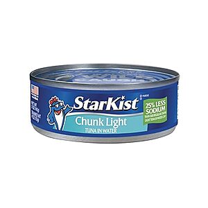 $  20.06 /w S&S: StarKist 25% Less Sodium Chunk Light Tuna in Water – 5 oz Can (Pack of 24)