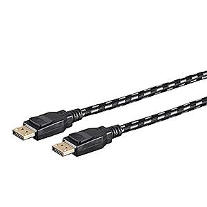 $  7.99: Monoprice Braided DisplayPort 1.4 Cable, 10 Feet, Gray