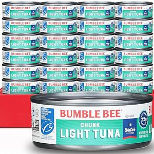 $  14.02: 24-Pack 5-Oz Bumble Bee Chunk Light Tuna in Water