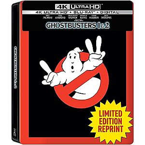 $33.00: Ghostbusters & Ghostbusters II 35th Anniversary SteelBook (4K Ultra HD + Blu-ray)