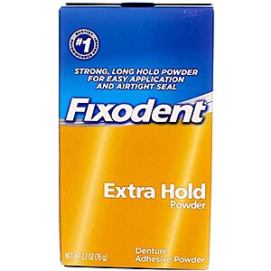 $  20.00: Fixodent Extra Hold Denture Adhesive Powder, 2.7 Ounce (Pack of 4) + $  5 Amazon credit