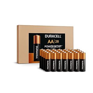 $  15.02 /w S&S: Duracell Coppertop AA Batteries, 28 Count