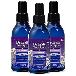 $  12.33 /w S&S: Dr Teal's Sleep Spray with Melatonin & Essential Oil Blend, 6 fl oz (Pack of 3)