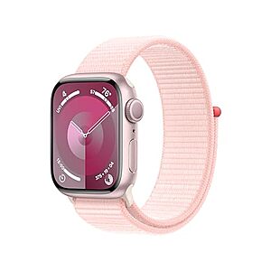 $  299.00: Apple Watch Series 9 [GPS 41mm] Smartwatch with Pink Aluminum Case with Light Pink Sport Loop One Size