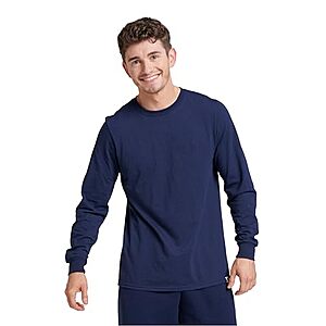 $6.09: Russell Athletic Men's Dri-Power Cotton Performance Long Sleeve Tee w/ UPF 30+