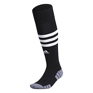 $8: adidas 3-Stripe Hoop Soccer Socks (1-Pair) with Arch Compression for a Secure Fit