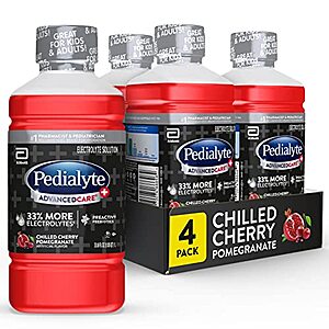 $  12.12: Pedialyte AdvancedCare Plus Electrolyte Drink, Chilled Cherry Pomegranate 33.8 Fl Oz (Pack of 4)