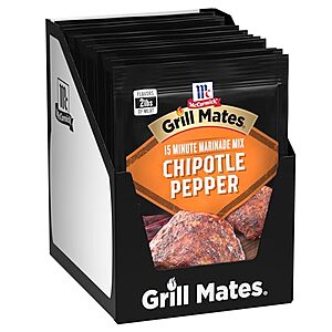 $  10.80 w/ S&S: 12-Count 1.13-oz McCormick Grill Mates Chipotle Pepper Marinade Mix