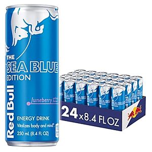 $  29.22 w/ S&S: Red Bull Sea Blue Edition Juneberry Energy Drink, 8.4 Fl Oz, 24 Cans