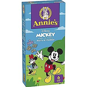 Annie's Disney Mickey & Friends, Macaroni and Cheese Dinner, Pasta & Cheddar, 6 oz.