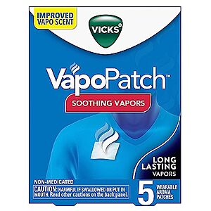 Vicks VapoPatch, Wearable Mess-Free Aroma Patch, 5ct (2 pack)