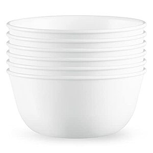 Corelle Vitrelle 28-oz Soup/Cereal Bowls Set of 6, Winter Frost White