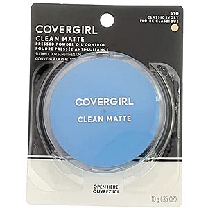COVERGIRL Clean Matte Pressed Powder Classic Ivory Warm 510 , .35 Ounce