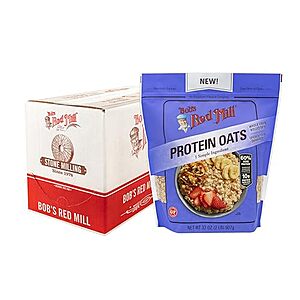 4-Pack 32-Oz Bob's Red Mill Gluten Free High Protein Rolled Oats