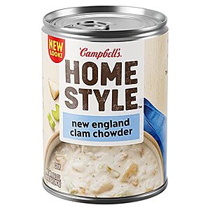 Campbell's Homestyle New England Clam Chowder Soup, 16.3 OZ Can