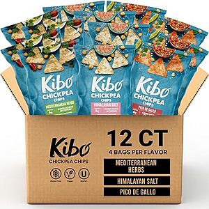 12-Pack 1-Oz Kibo Chickpea Chips (Variety Pack)
