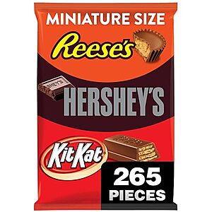 265-Piece REESE'S, HERSHEY'S and KIT KAT Milk Chocolate Bite Size Assortment