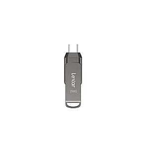 Lexar 256GB JumpDrive Dual Drive D400 USB 3.1 Type-C and Type-A Flash Drive
