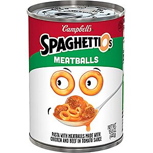 from $0.94: SpaghettiOs Canned Pasta, 15.6 oz Can