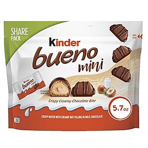 5.7-Oz Kinder Bueno Mini Milk Chocolate & Hazelnut Cream Chocolate Bars