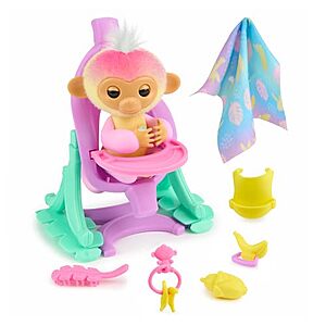 2023 Interactive Baby Monkey Nursery Playset – Jas with 2-in-1 Cradle and High Chair