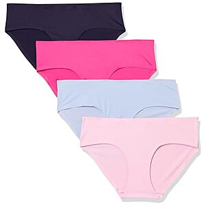 $6.80: Amazon Essentials Women's Seamless Bonded Stretch Hipster Underwear, Pack of 4