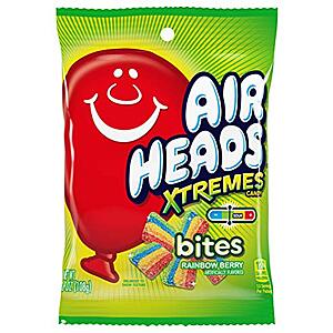 Airheads Candy Xtremes Bites Sweetly Sour, Rainbow Berry, 3.8 oz (Pack of 12)