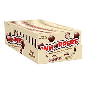 WHOPPERS Malted Milk Balls Candy Boxes, 5 oz (12 Count)