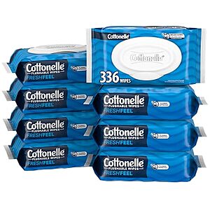 [S&S] $  11.84: 8-Pack 42-Count Cottonelle Freshfeel Flushable Adult Wet Wipes