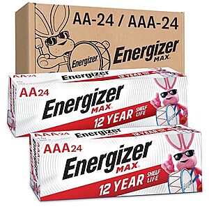 48-Count Energizer MAX Battery Combo Pack (24-Count AA + 24-Count AAA)
