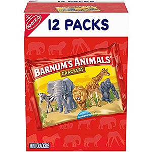 12-Ct 1-oz Barnum's Original Animal Crackers Snack Packs
