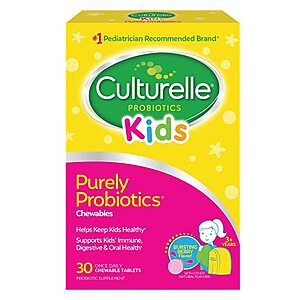 Culturelle Kids Chewable Daily Probiotic for Kids, 30 Count