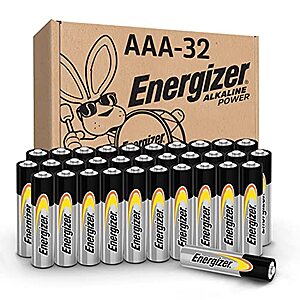 32-Count Energizer Alkaline AAA Batteries