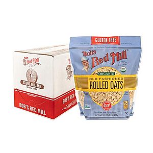 [S&S] $  22.76: 4-Pack 32-Oz Bob's Red Mill Gluten Free Organic Old Fashioned Rolled Oats