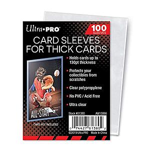Ultra Pro Clear Thick Card Sleeves, 100-Count