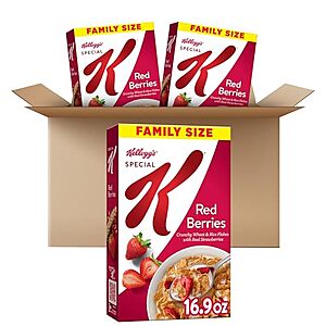 3-Boxes 6.9 Oz Kellogg's Special K Cold Breakfast Cereal (Red Berries)