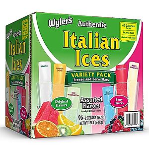 $9.98: 96-Count 2-Oz Wyler's Authentic Italian Ice Freezer Bars